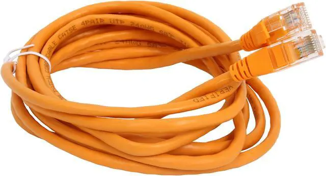 Alt view image 2 of 3 - VCOM VC511B10OR 10 ft. Cat 5E Orange Crossover Cable