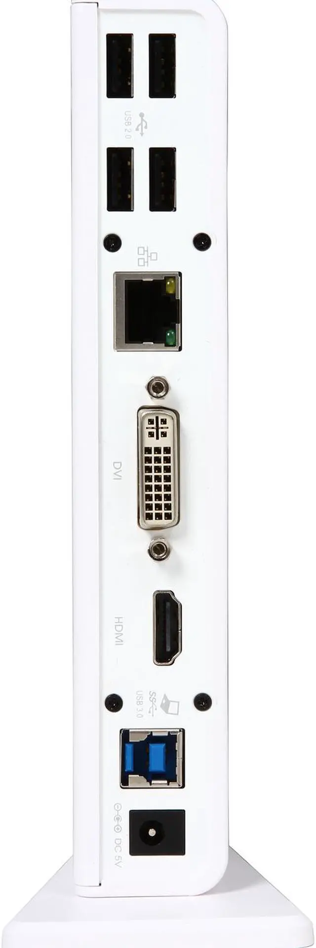 Alt view image 4 of 6 - HIS HDOCK1 Multi-View x2 USB Docking Station (BC 1.2 superfast charging, HMDI + DVI up to 2048 x 1152, USB 3.0 port x2pcs, USB 2.0 x 4pcs, Gigabit Ethernet, Audio 2.1 channel)