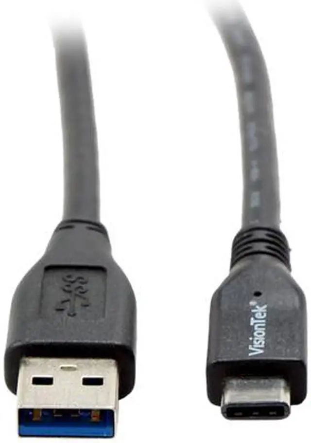 Alt view image 2 of 3 - VisionTek 900826 Black USB 3.1 Type C to Type A Cable 1 Meter (M/M)