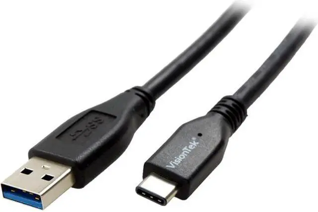 Main image of VisionTek 900826 Black USB 3.1 Type C to Type A Cable 1 Meter (M/M)