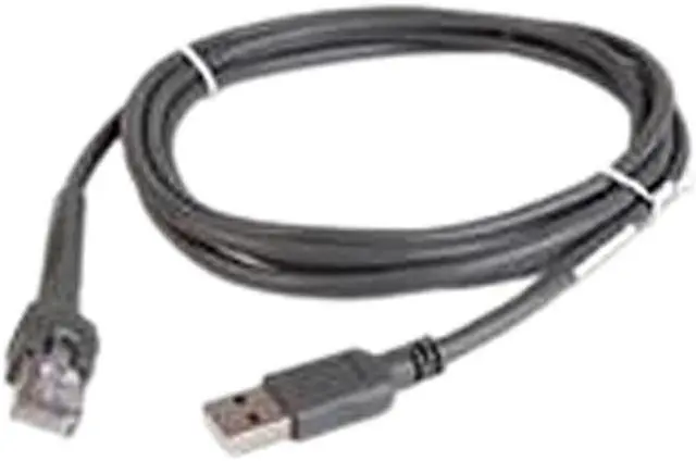 Main image of Zebra CBA-U21-S07ZBR Straight Shielded USB Cable with Series A Connector - 7 Ft.