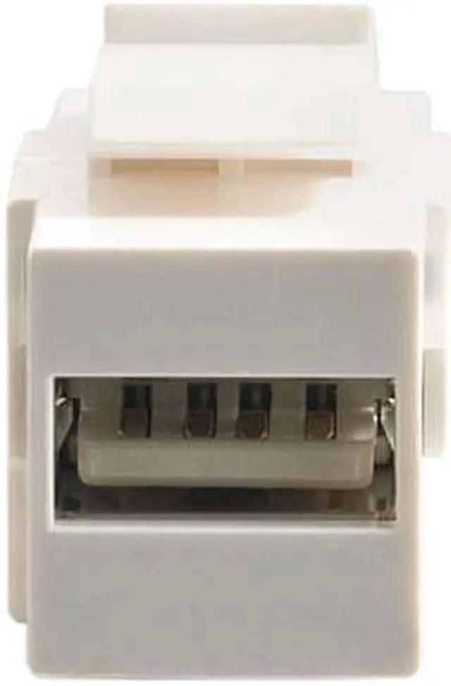 Alt view image 3 of 5 - C2G 28751 Snap-In USB A/B Female Keystone Insert, TAA Compliant, White