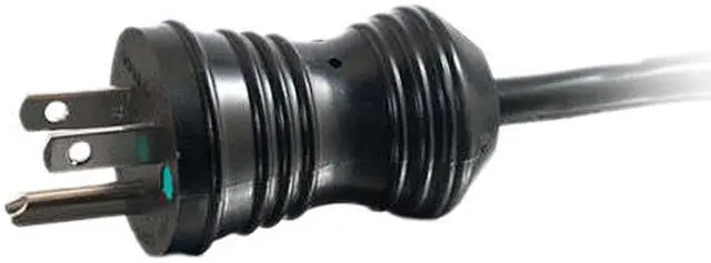Alt view image 2 of 3 - C2G 48070 16 AWG Hospital Grade Power Cord - NEMA 5-15P to IEC320C13, TAA Compliant, Black (8 Feet, 2.43 Meters)