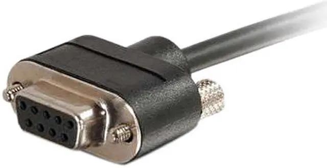 Alt view image 3 of 4 - C2G 52147 Serial RS232 DB9 Cable with Low Profile Connectors F/F, in-Wall CMG-Rated, Black (3 Feet, 0.91 Meters)