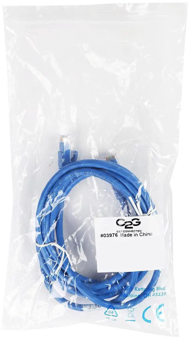 Alt view image 3 of 3 - C2G 03976 Cat6 Cable - Snagless Unshielded Ethernet Network Patch Cable, Blue (8 Feet, 2.43 Meters)