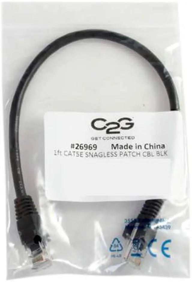 Alt view image 6 of 6 - C2G 00409 Cat5e Cable - Snagless Unshielded Ethernet Network Patch Cable, Black (35 Feet, 10.66 Meters)