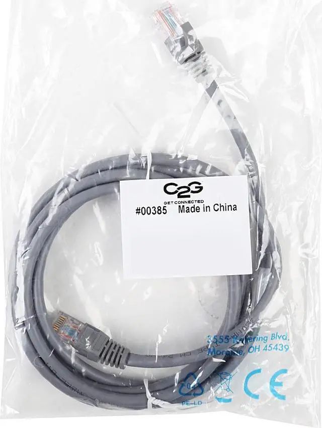 Alt view image 3 of 3 - C2G 00385 Cat5e Cable - Snagless Unshielded Ethernet Network Patch Cable, Gray (6 Feet, 1.82 Meters)