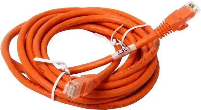 Alt view image 2 of 3 - C2G 04021 Cat6 Cable - Snagless Unshielded Ethernet Network Patch Cable, Orange (12 Feet, 3.65 Meters)