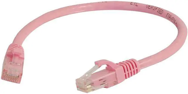 Main image of C2G 04043 Cat6 Cable - Snagless Unshielded Ethernet Network Patch Cable, Pink (1 Foot, 0.30 Meters)