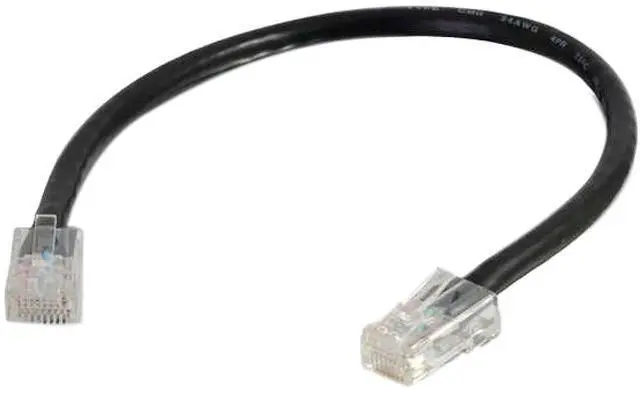 Main image of C2G 04106 Cat6 Cable - Non-Booted Unshielded Ethernet Network Patch Cable, Black (1 Foot, 0.30 Meters)