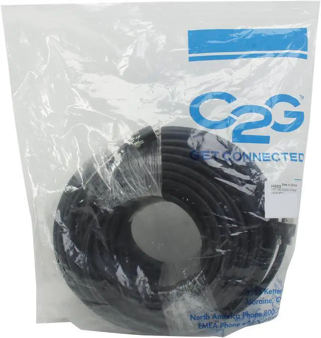 Alt view image 3 of 3 - C2G 50222 VGA Cable - Select VGA Video Cable M/M, In-Wall CMG-Rated, Black (150 Feet, 45.72 Meters)