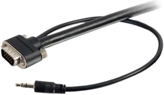 Main image of C2G 50228 Select VGA + 3.5mm Stereo Audio and Video Cable M/M, In-Wall CMG-Rated, Black (25 Feet, 7.62 Meters)
