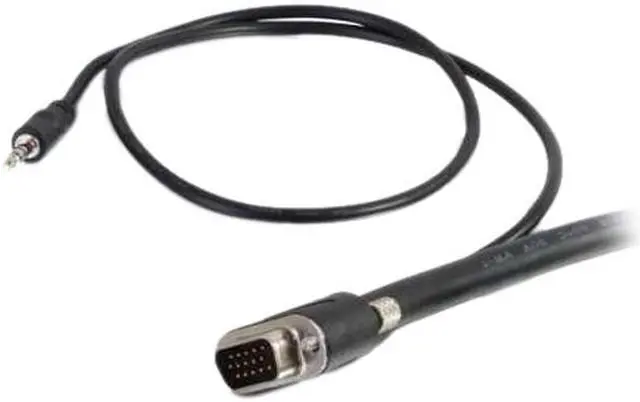 Alt view image 2 of 3 - C2G 50228 Select VGA + 3.5mm Stereo Audio and Video Cable M/M, In-Wall CMG-Rated, Black (25 Feet, 7.62 Meters)