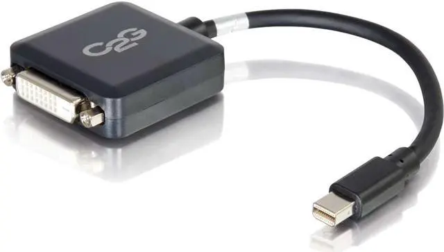 Main image of C2G 54311 Mini DisplayPort Male to Single Link DVI-D Female Adapter Converter, TAA Compliant, Black (8 Inches)