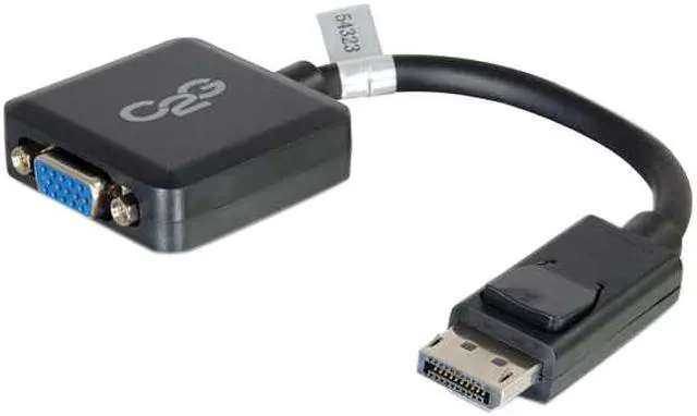 Main image of C2G 54323 DisplayPort Male to VGA Female Active Adapter Converter, TAA Compliant, Black (8 Inches)