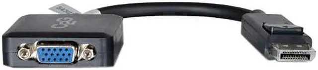 Alt view image 2 of 3 - C2G 54323 DisplayPort Male to VGA Female Active Adapter Converter, TAA Compliant, Black (8 Inches)