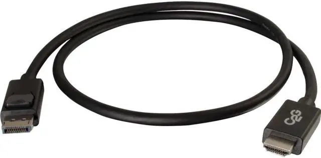 Main image of C2G 54326 DisplayPort to HDMI Adapter Cable M/M, TAA Compliant, Black (6 Feet, 1.82 Meters)