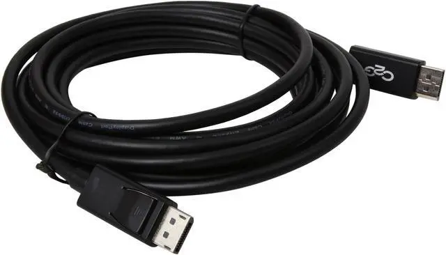Alt view image 2 of 3 - C2G 54403 DisplayPort Cable with Latches M/M, 8K UHD Compatible - Digital Audio Video, Black (15 Feet, 4.57 Meters)