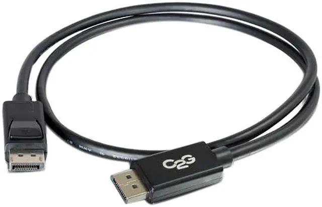 Alt view image 5 of 5 - C2G 54401 Displayport Cable with Latches M/M, 8K UHD Compatible - Digital Audio Video, Black (6 Feet, 1.82 Meters)