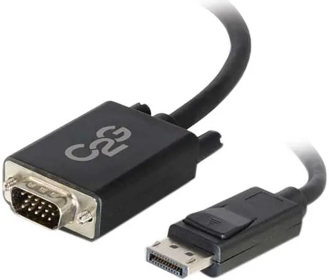 Main image of C2G 54333 DisplayPort Male to VGA Male Active Adapter Cable, TAA Compliant, Black (10 Feet, 3.04 Meters)