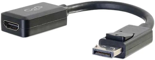 Main image of C2G 54322 DisplayPort Male to HDMI Female Adapter Converter, TAA Compliant, Black (8 Inches)