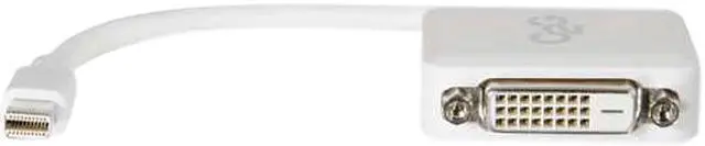 Alt view image 2 of 3 - C2G 54312 Mini DisplayPort Male to Single Link DVI-D Female Adapter Converter, TAA Compliant, White (8 Inches)