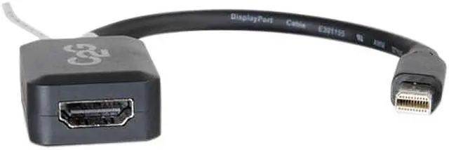 Alt view image 2 of 3 - C2G 54313 Mini DisplayPort Male to HDMI Female Adapter Converter, TAA Compliant, Black (8 Inches)