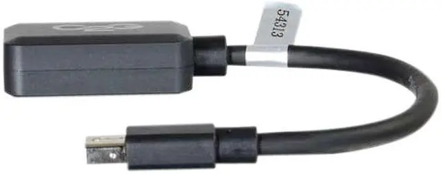 Alt view image 3 of 3 - C2G 54313 Mini DisplayPort Male to HDMI Female Adapter Converter, TAA Compliant, Black (8 Inches)