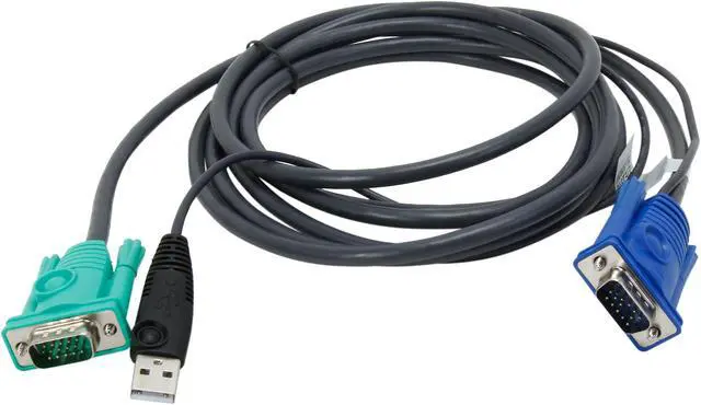 Alt view image 2 of 3 - ATEN 10 ft. 10 Feet USB KVM Cable 2L5203U