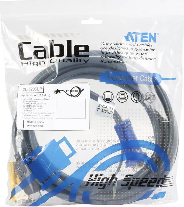 Alt view image 3 of 3 - ATEN 19.69 ft. KVM USB Cable 2L5206UP