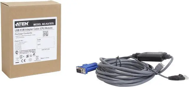 Alt view image 3 of 3 - ATEN 15 ft. USB KVM Adapter Cable for Cat5 KVM KA7970