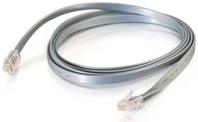 Main image of C2G 02980 RJ45 8P8C Crossed/Rollover Modular Cable, Silver (25 Feet, 7.62 Meters)