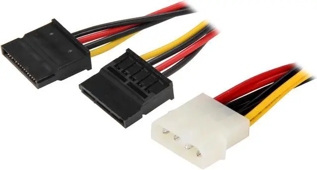 Main image of Nippon Labs SATA Adpater Molex 4-Pin PC power cable to 2 x SATA Converter Cables for SATA I and SATA II Hard Drive  Model POW-SATA-2