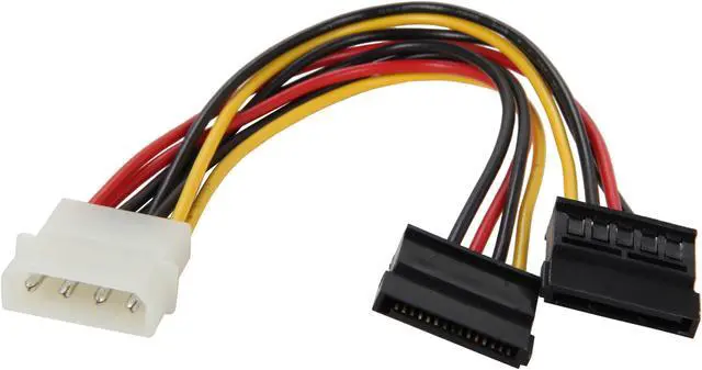Alt view image 2 of 3 - Nippon Labs SATA Adpater Molex 4-Pin PC power cable to 2 x SATA Converter Cables for SATA I and SATA II Hard Drive  Model POW-SATA-2