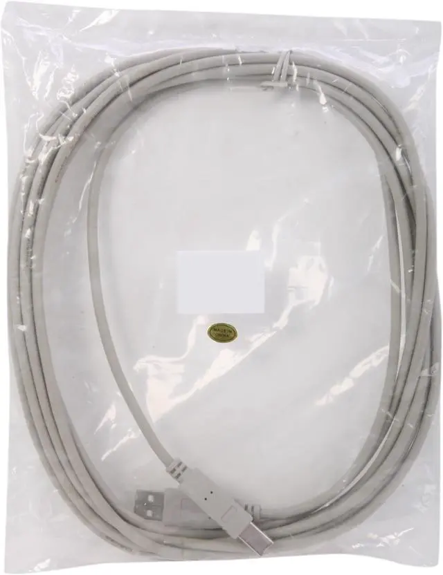 Alt view image 3 of 3 - Nippon Labs Beige 15 ft. USB Cable A/Male to B/Male Model 15ft USB-15-AB 15 Feet