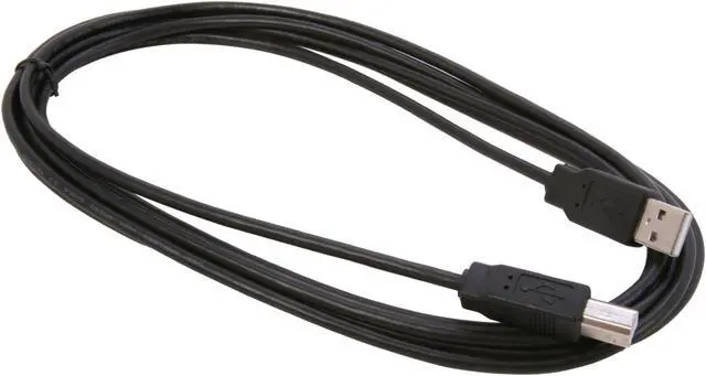 Alt view image 2 of 3 - Nippon Labs Black 10 ft. USB cable A/male to B/male 10ft Model USB-10-AB-BK 10 feet