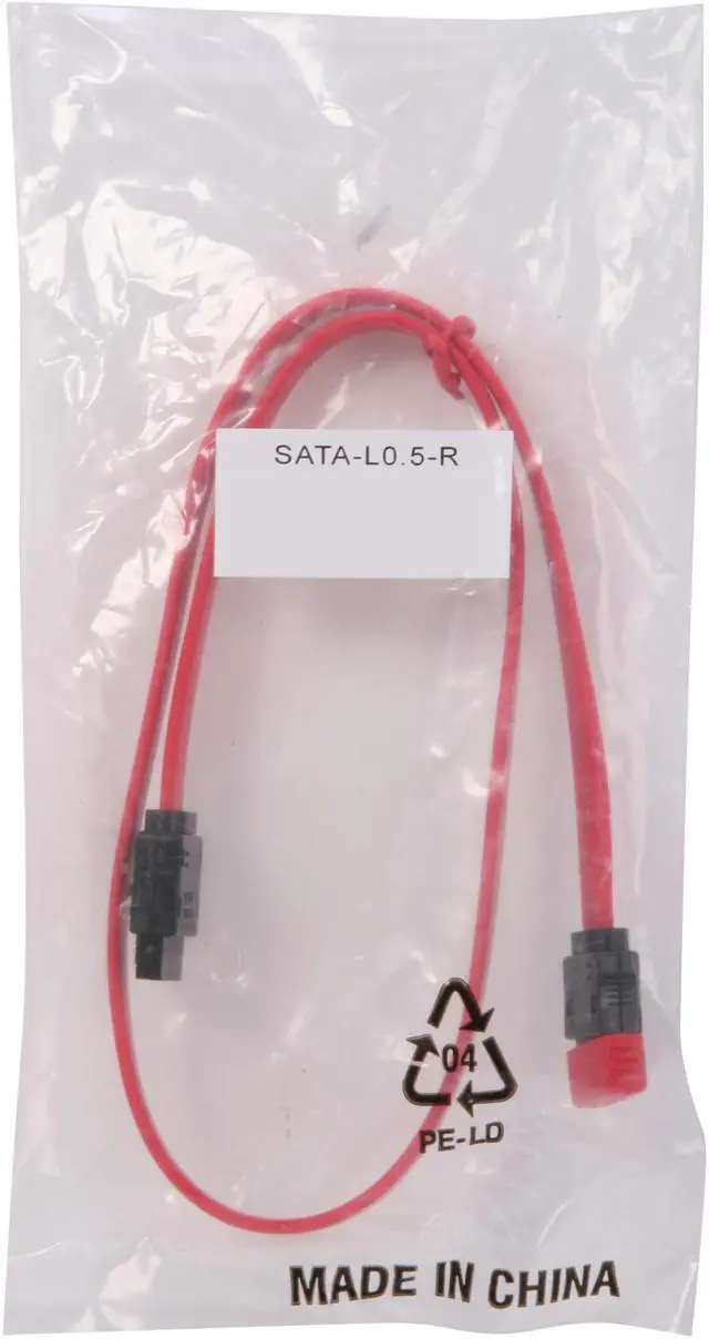 Alt view image 3 of 3 - Nippon Labs Premium 18" (1.5 ft.) SATA II Cable with locking latch for SATA I and SATA II Hard Drive 1.5ft Model SATA-L0.5-R 1.5 feet