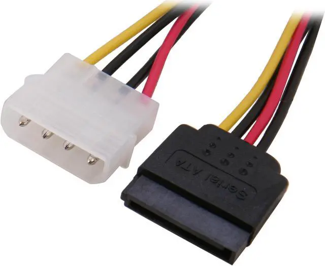 Main image of Nippon Labs Molex to SATA Power Adapter Cable Convertor 8" Molex to 15 pin SATA Power Cord for SATA I and SATA II Hard Drive Model SATAPC