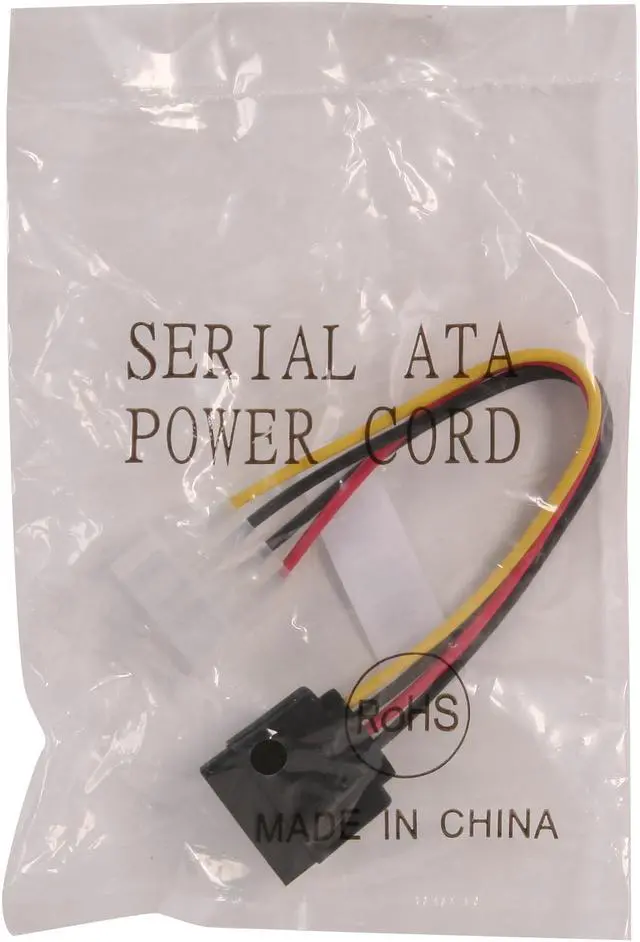 Alt view image 3 of 3 - Nippon Labs Molex to SATA Power Adapter Cable Convertor 8" Molex to 15 pin SATA Power Cord for SATA I and SATA II Hard Drive Model SATAPC