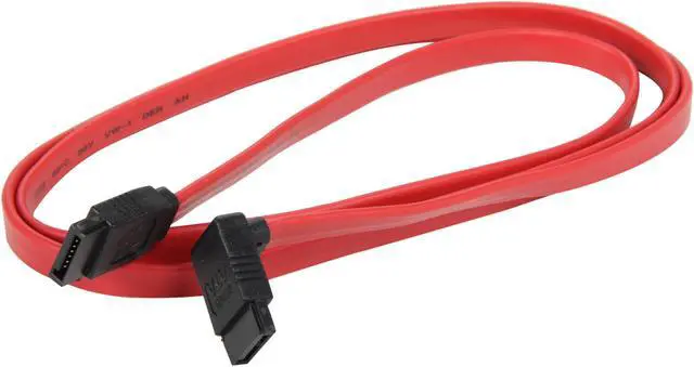 Alt view image 2 of 3 - Nippon Labs Premium 1M (3.28 ft.) SATA Cable with 1 Right Angle Connector for SATA I and SATA II Hard Drive 3.28ft Model SATA-1MR 3.28 feet