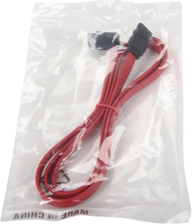 Alt view image 3 of 3 - Nippon Labs Premium 1M (3.28 ft.) SATA Cable with 1 Right Angle Connector for SATA I and SATA II Hard Drive 3.28ft Model SATA-1MR 3.28 feet