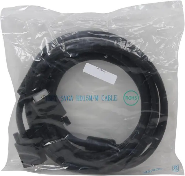 Alt view image 3 of 3 - Nippon Labs Premium SVGA Video Cable 15 ft. Male to Male Coaxial SVGA 15ft cable Model SVGA-15 15 feet