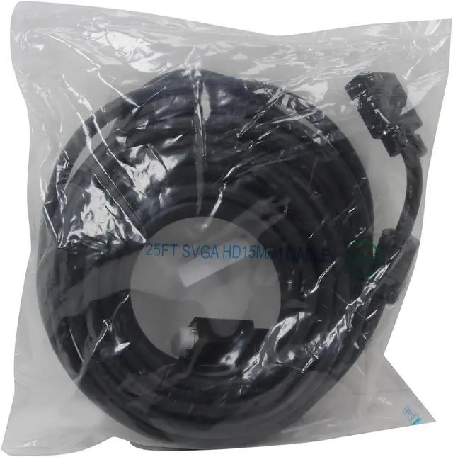 Alt view image 3 of 3 - Nippon Labs Premium SVGA Video Cable 25 ft. Male to Male Coaxial SVGA cable 25ft Model SVGA-25 25 feet