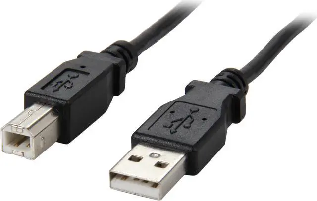 Main image of Nippon Labs Black 6 ft. USB cable A/male to B/male 6ft Model USB-6-AB-BK 6 feet