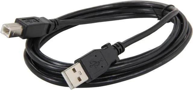 Alt view image 2 of 3 - Nippon Labs Black 6 ft. USB cable A/male to B/male 6ft Model USB-6-AB-BK 6 feet