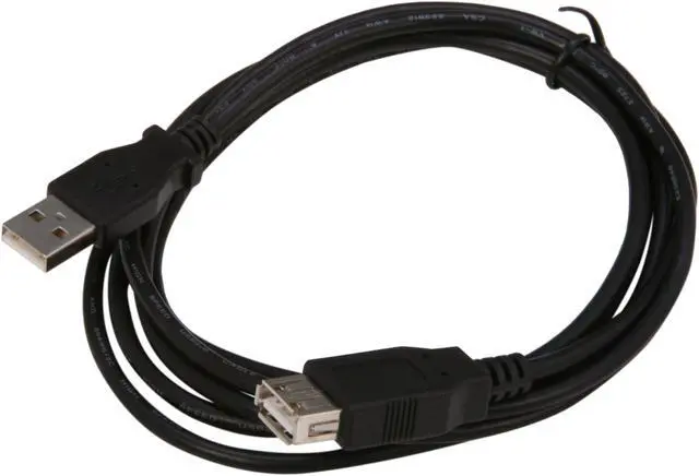 Alt view image 2 of 3 - Nippon Labs Black 6 ft. USB cable A/Male to A/Female extension USB 6ft cable Model USB-6-MF-BK 6 feet