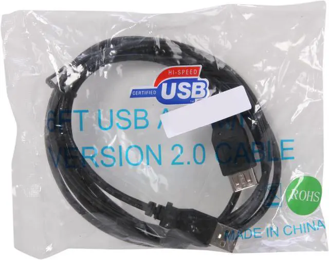 Alt view image 3 of 3 - Nippon Labs Black 6 ft. USB cable A/Male to A/Female extension USB 6ft cable Model USB-6-MF-BK 6 feet