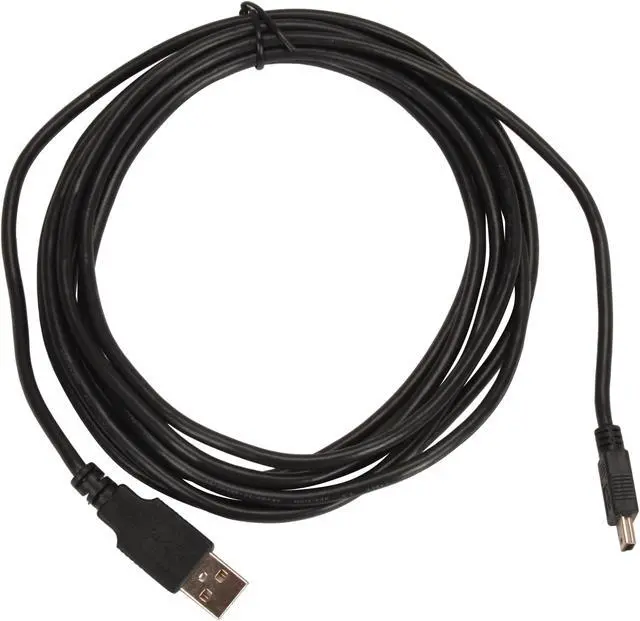 Alt view image 2 of 2 - Nippon Labs MINIUSB-10 10 ft. USB 2.0 Type A Male to USB Type B Adapter Male Cable, Black