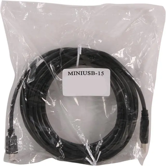 Alt view image 3 of 3 - Nippon Labs MINIUSB-15 15 ft. USB 2.0 Type A Male to USB Type B Adapter Male Cable, Black