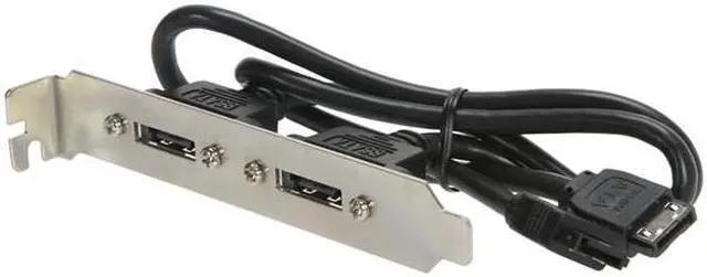 Main image of Nippon Labs eSATA Bracket Two SATA II internal cable to 2 port ESATA bracket for SATA I and SATA II Hard Drive Model ESATAB-2P